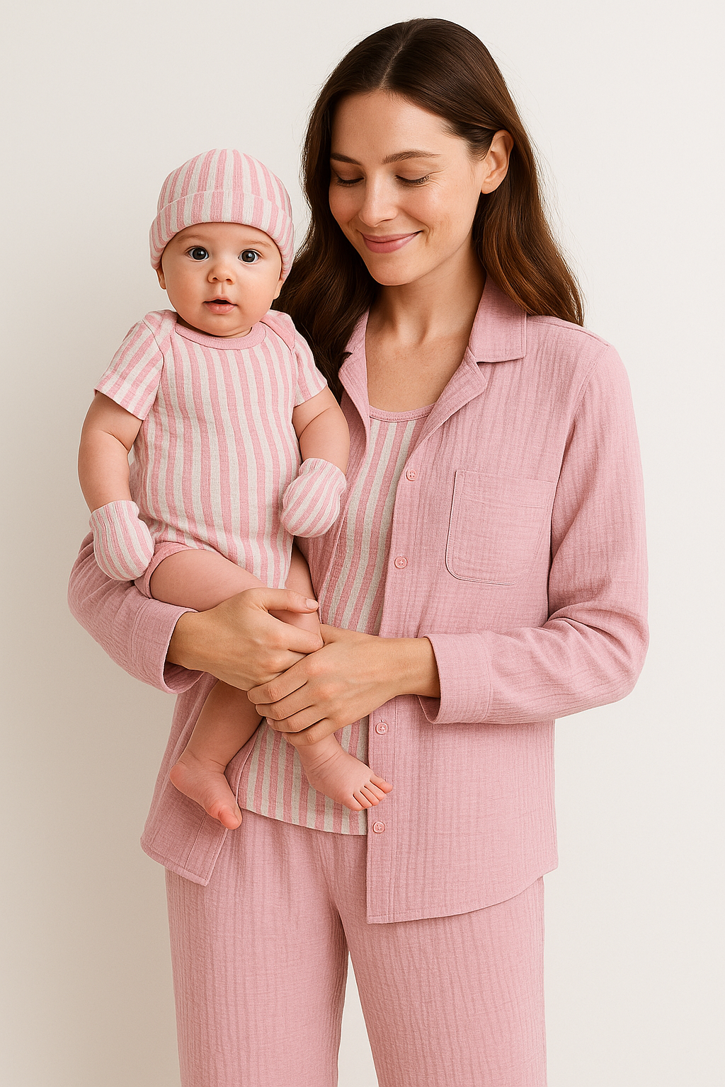 Mother and baby striped collection