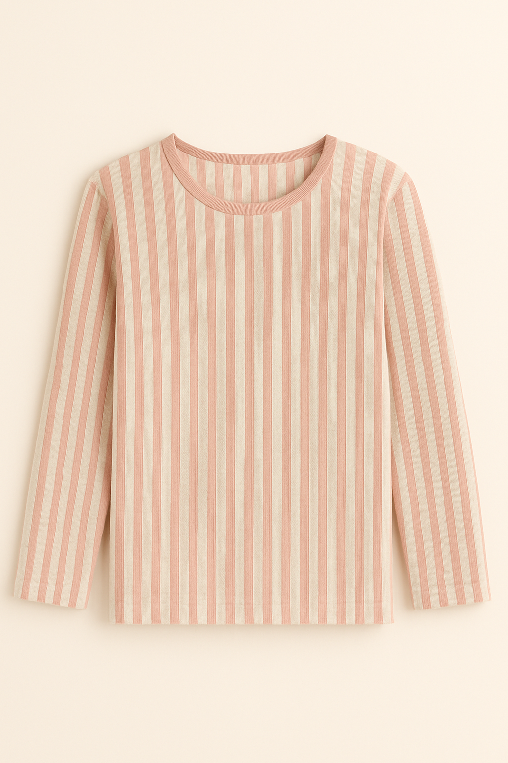 Striped long-sleeve top