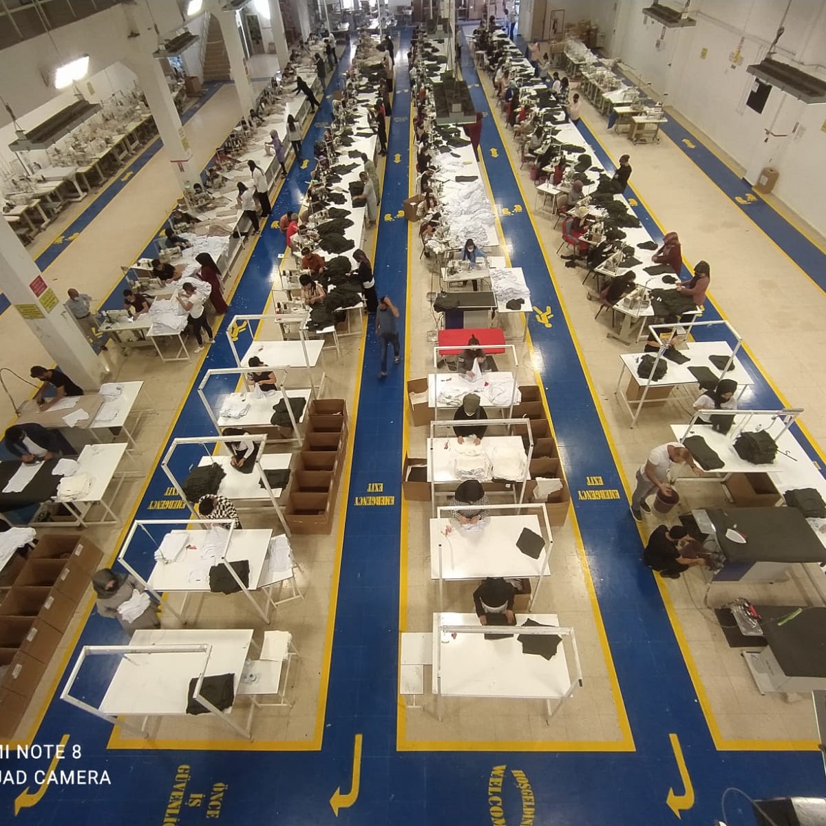 Garment sewing and production line