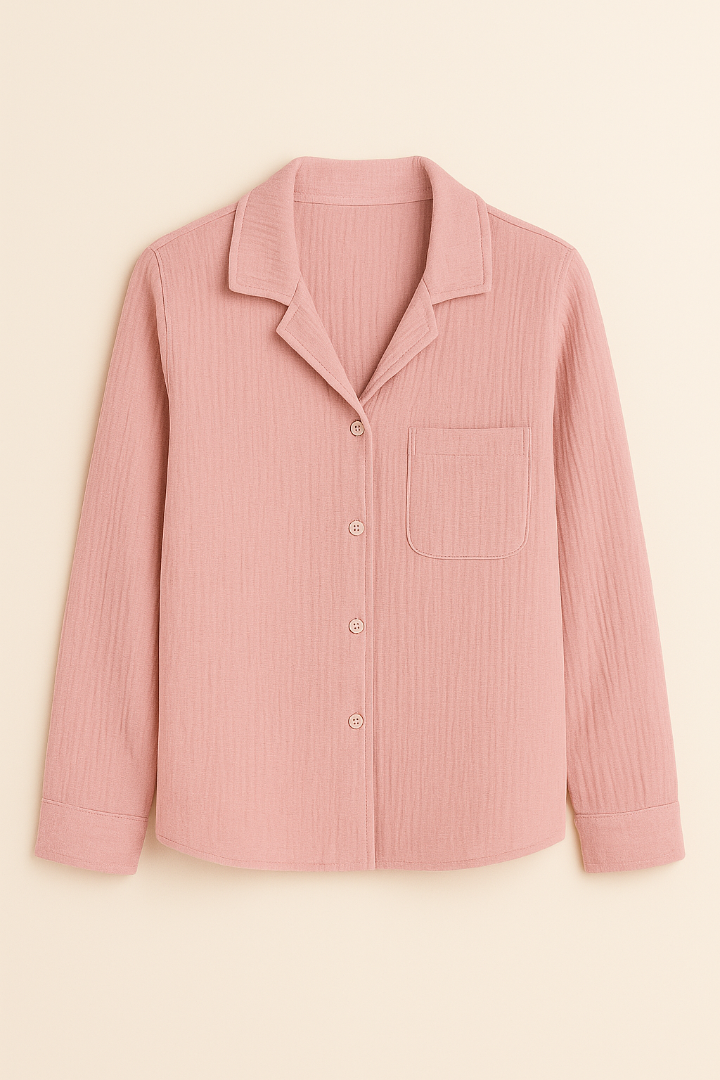 Pink button-front shirt