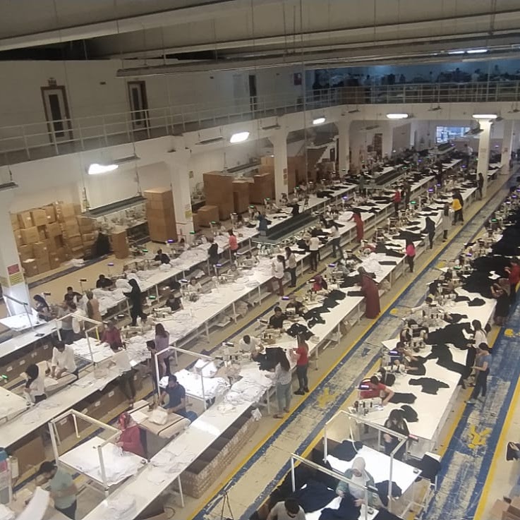 Garment sewing and production line