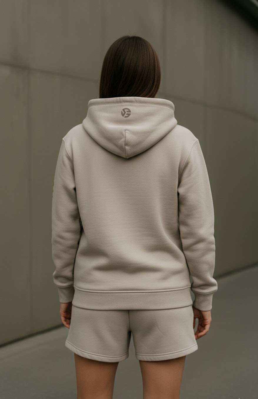 BSNO25006 · Women’s hoodie and shorts set · Back view