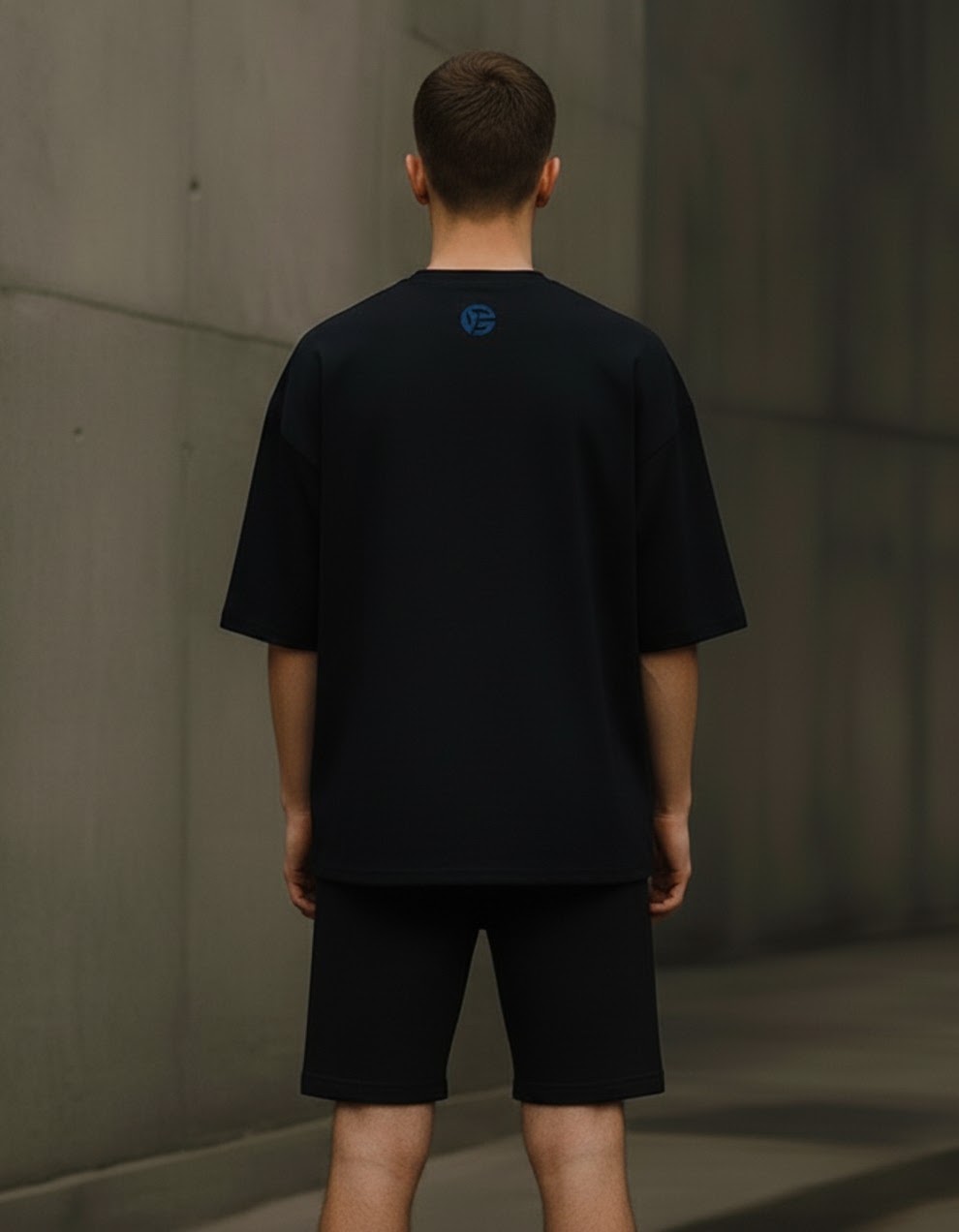 BSNO25005 · Men’s T-shirt and shorts set · Back view